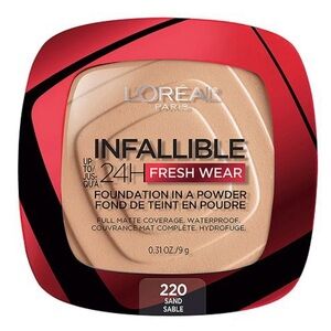 New L’Oréal Infallible Up to 24 Fresh Wear Soft Matte Foundation Powder Sand 220